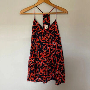 Love Audrey Anchor Racerback Tank Top Size Medium